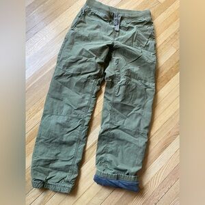 Lands End boys 10-12 ribbed waist jersey lined pants